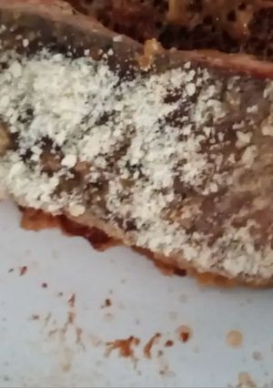 Una foto de Salmón con salsa brava