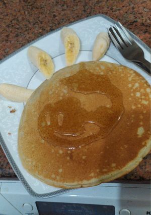 صورة لوصفة بان كيك😋 بالمووووووز