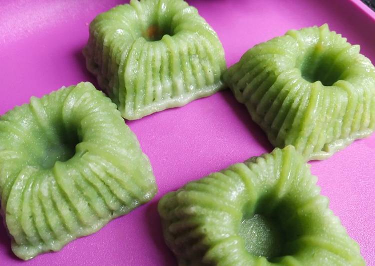 Resep Kue apem nasi greentea Anti Gagal