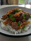 ข้าวหน้าเนื้อสเต็กย่าง