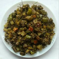 Neembud potato eggplant fry A picture of Neembud potato eggplant fry.