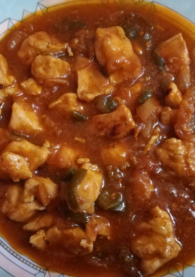 Una foto de Pechuga en salsa asiática