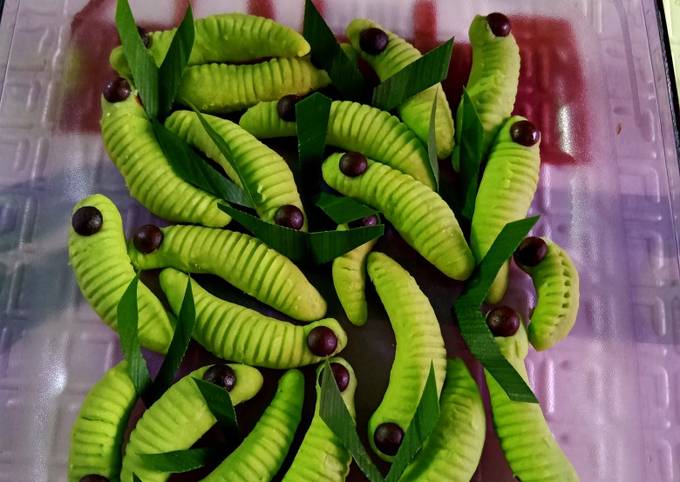 Langkah Mudah untuk Membuat Caterpilar Cookies (Kuker Ulat Sagu) No Oven 🐛💚 yang Enak Banget