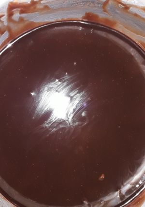 Una foto de Ganache de chocolate