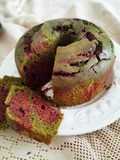 Fluffosa zebrata al tè macha e cioccolato