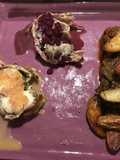 Monkfish Roast Wrapped in Bacon with Red and White Wine Bordelaise Sauces