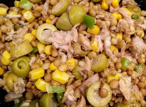 Foto principal de Ensalada de lentejas con vinagreta de mostaza