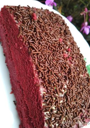 Foto resep Red velvet kukus ekonomis simpel