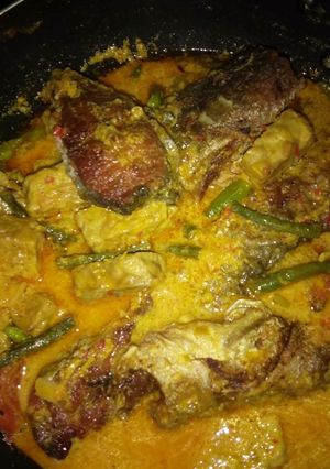 Foto resep Gulai ikan patin tempe kacang panjang