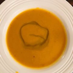 A picture of Sweet potato soup.