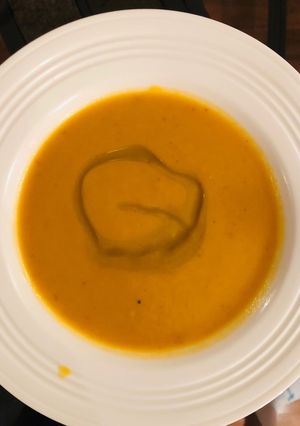 A picture of Sweet potato soup.