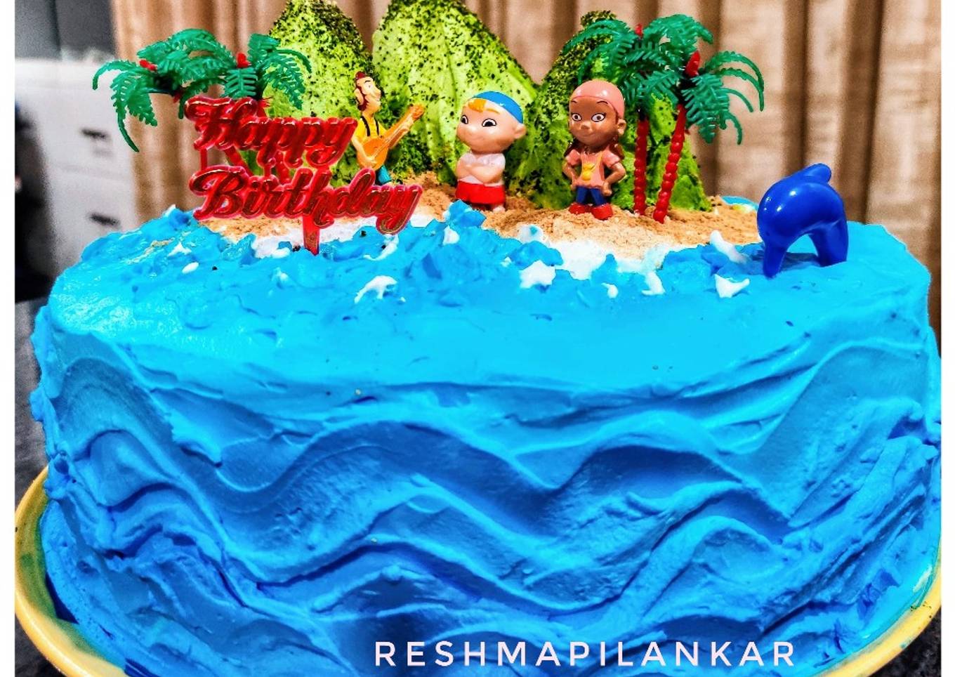 Neverland themed eggless Chocolate cake