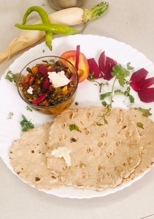 A picture of GREEN AMARANTH BHAJI / Tandadalja ni Bhaji.