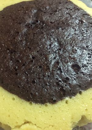 عکسی از دستور کیک دو رنگ با نسکافه