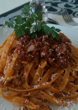O poză a rețetei Tagliatelle cu ragu (sos de carne).