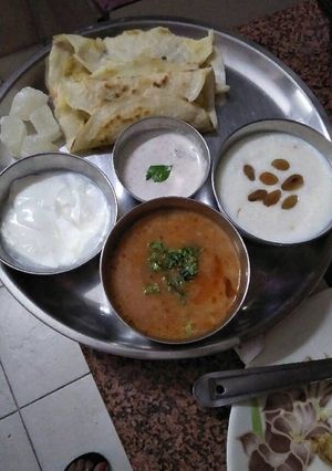 A picture of Navratri special thali.