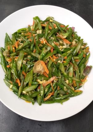 Foto resep Oseng kacang panjang + wortel dan touge