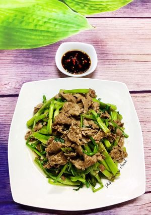 Hình của món Thịt Bò Xào Rau Cần.