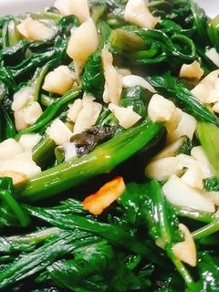 Hình của món Rau muống xào tỏi.
