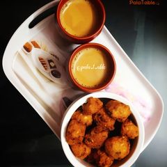 A picture of Evening snack scene with Chana Dal Bada with Tea ❤️.