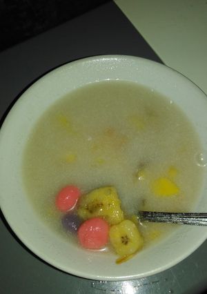 Foto resep Kolak pisang istimewa bola pelangi
