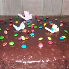 A picture of Eggless Chocolate  Cake.