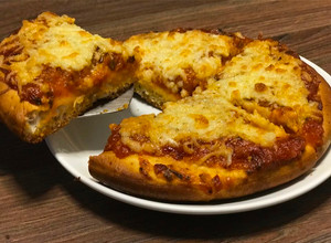 A picture of Homemade Margherita Pizza Without onion garlic.