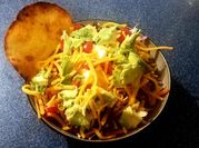 A picture of avocado and tomato salad