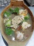 แกงเลียงบวบกุ้งใส่ไข่
