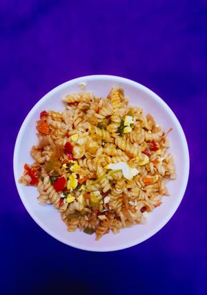 A picture of "Egg and Vegetables Pasta"#Boxweek2.