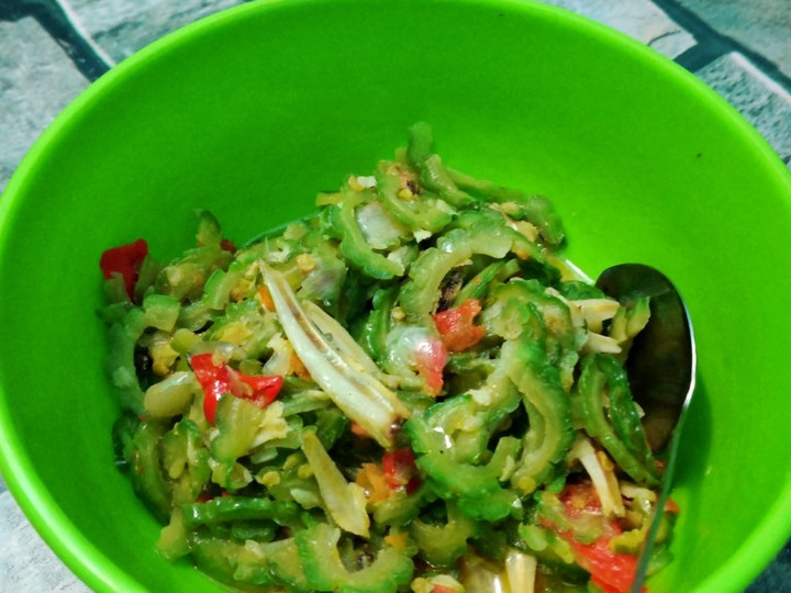 Resep Tumis pare ikan teri Anti Gagal