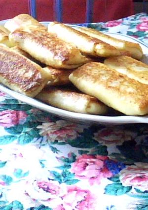Фото Блинчики с мясом и с творогом.