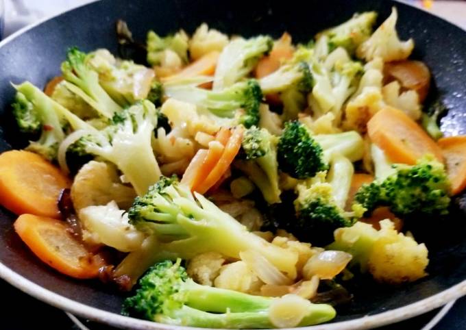 Simple Way to Prepare Speedy Stir fried Mixed Veggies-Diet Recipe