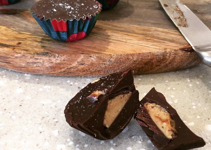 Simple Way to Prepare Favorite Salted Dark Chocolate Peanut Butter Cups