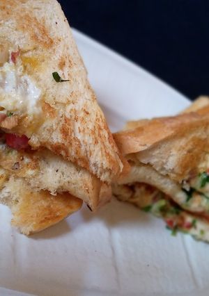 A picture of Bread and egg.