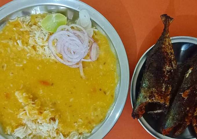 Easy Fish Fry with Daal Rice