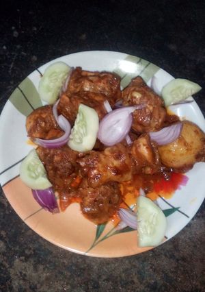 A picture of Spicy tomato chicken curry(Eid special).