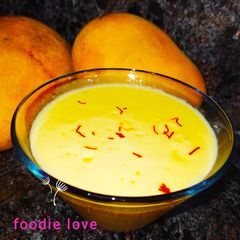 Kesar Mango dry fruit smoothie A picture of Kesar Mango dry fruit smoothie.