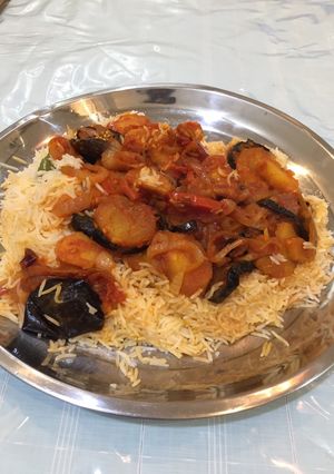 صورة لوصفة مقلوبة الخضار