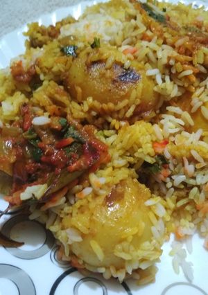 A picture of Aanda briyani.