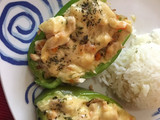Pimentones rellenos con pollo