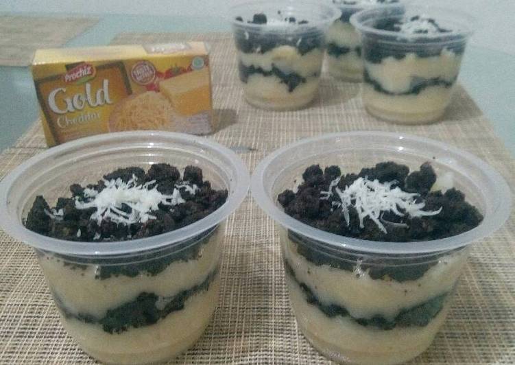 Bagaimana Membuat Energen Cheese Oreo Cake Melted Anti Gagal