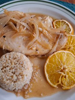 Una foto de Filete de pescado a la naranja