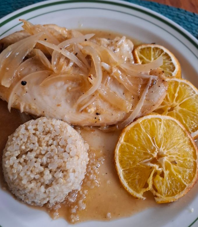 Una foto de Filete de pescado a la naranja