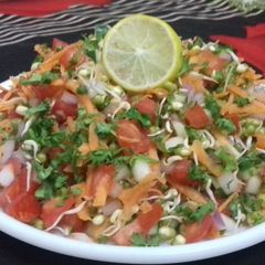 A picture of Sprouted Moong Bean salad.