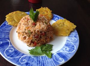 Una foto de Arroz primavera
