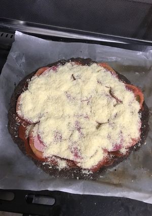 Una foto de Pizza con masa de harina de linaza