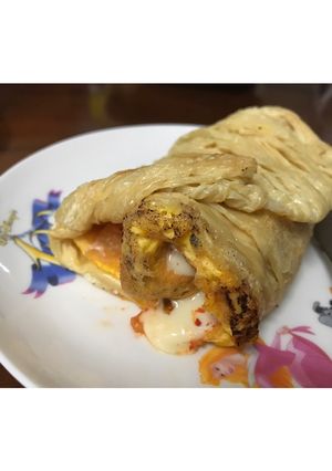 豆皮蛋餅 的食譜成品照片