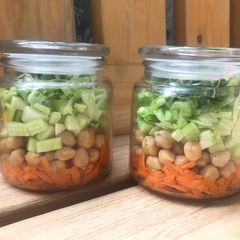 A picture of Salad Jars and the Science Behind.