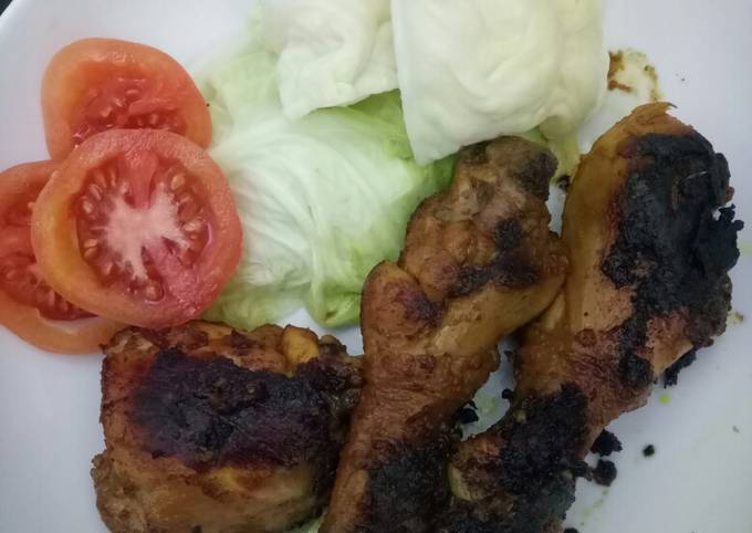 Langkah Mudah untuk Menyiapkan Ayam bakar bumbu rujak teplon yang Enak Banget